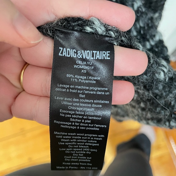 Zadig & Voltaire Celia Yu Manteau Alpaca Blend Duster Sweater - Picture 7 of 8